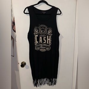 Johnny Cash t shirt dress size XL perfect condition